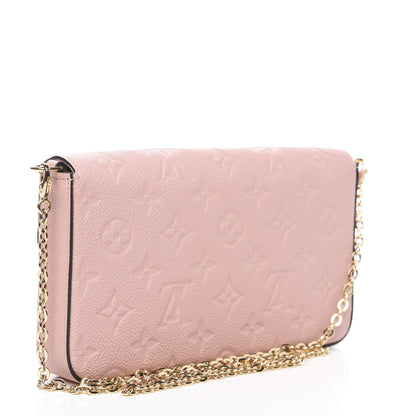 Louis Vuitton Empreinte Pochette Felicie Chain Wallet Rose Poudre 3 of 11