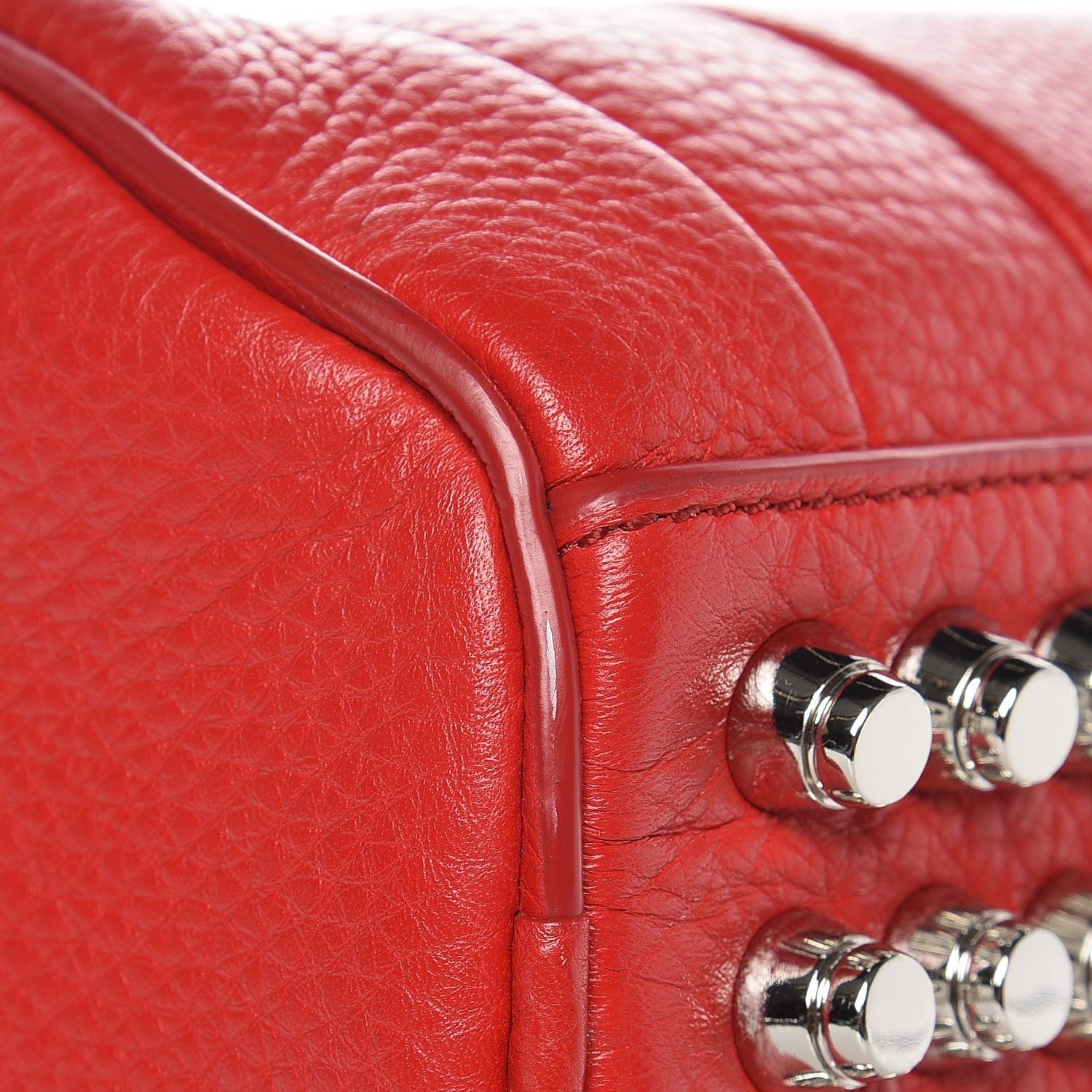 Alexander Wang Pebbled Lambskin Mini Rockie Red Rhodium Hardware 9 of 9