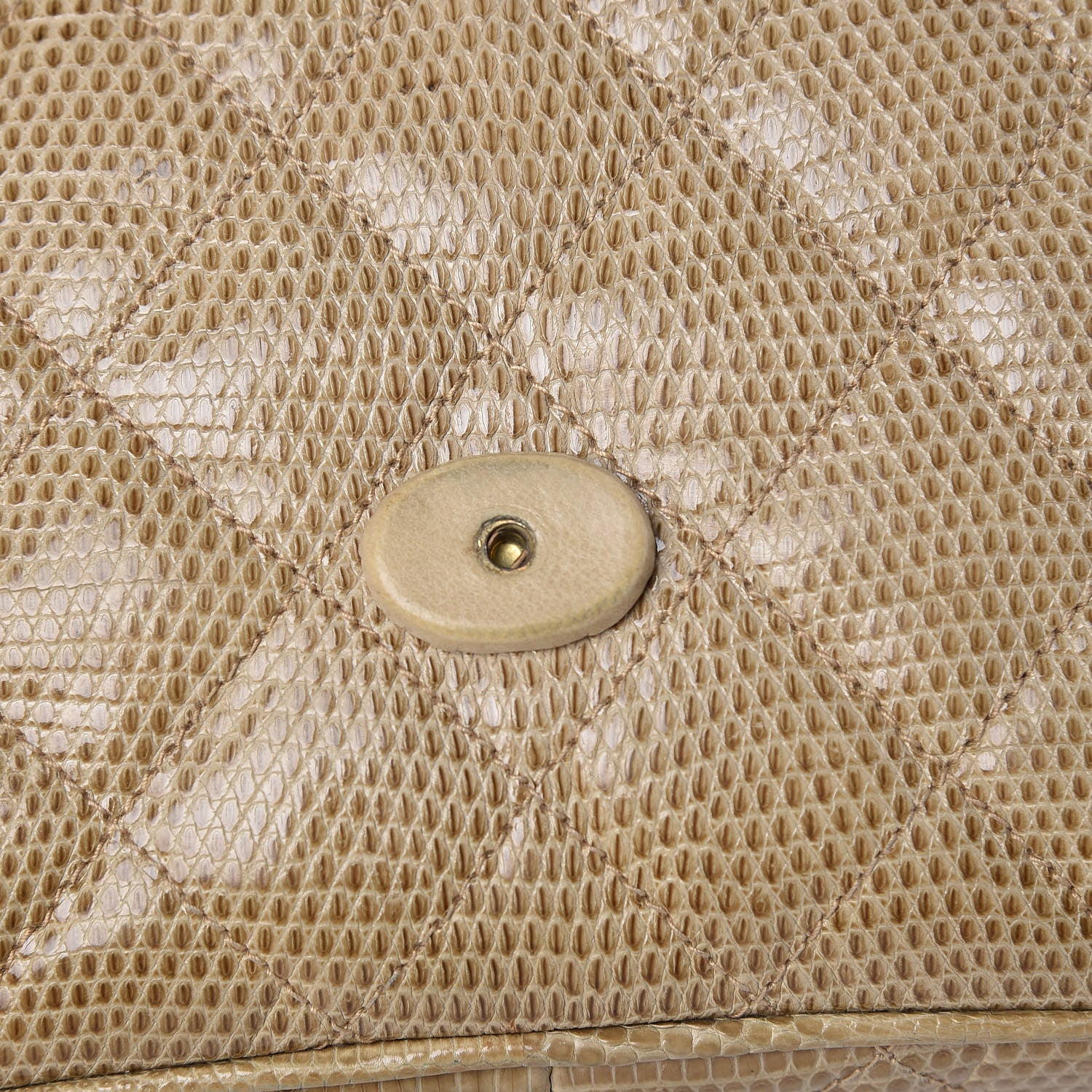 Chanel Lizard Small Square Flap Beige 13 of 25