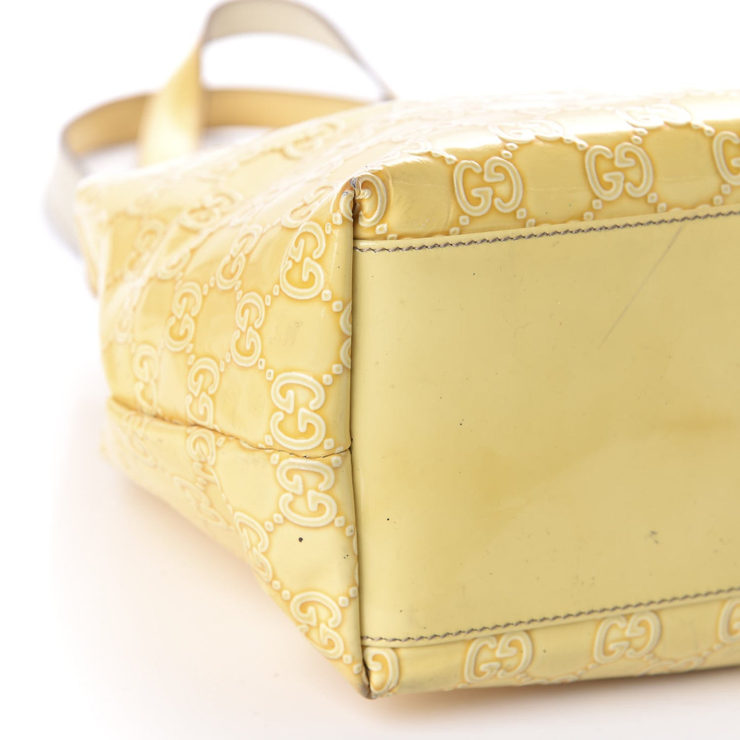 Patent Monogram Small D Ring Tote Yellow