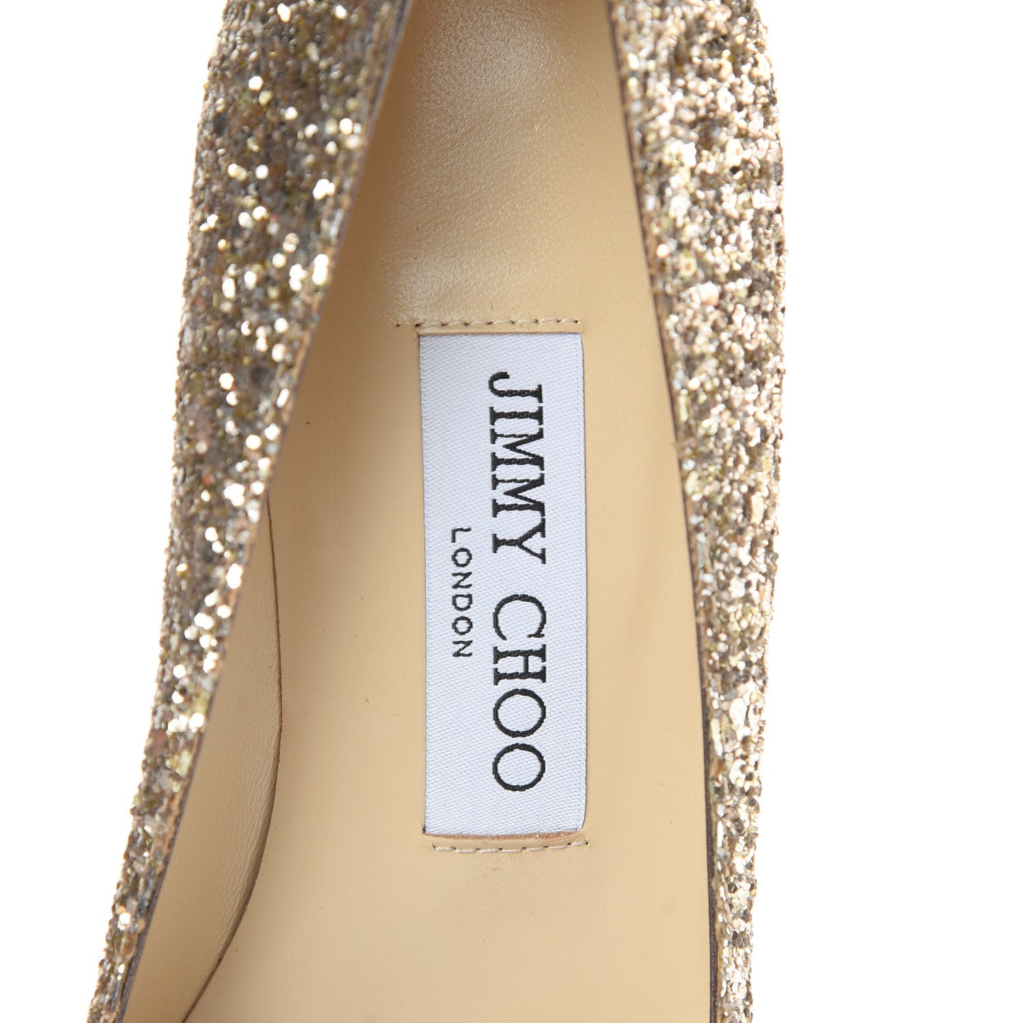 Coarse Glitter Fabric Pointy Toe Aza 40 Pumps 35.5 Antique Gold