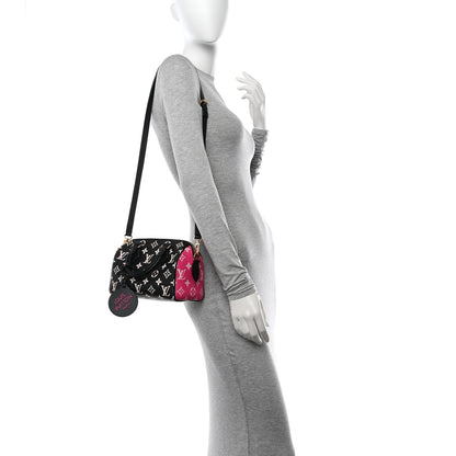 Louis Vuitton Empreinte Monogram Spring in the City Speedy Bandouliere 20 Black White Pink 2 of 9