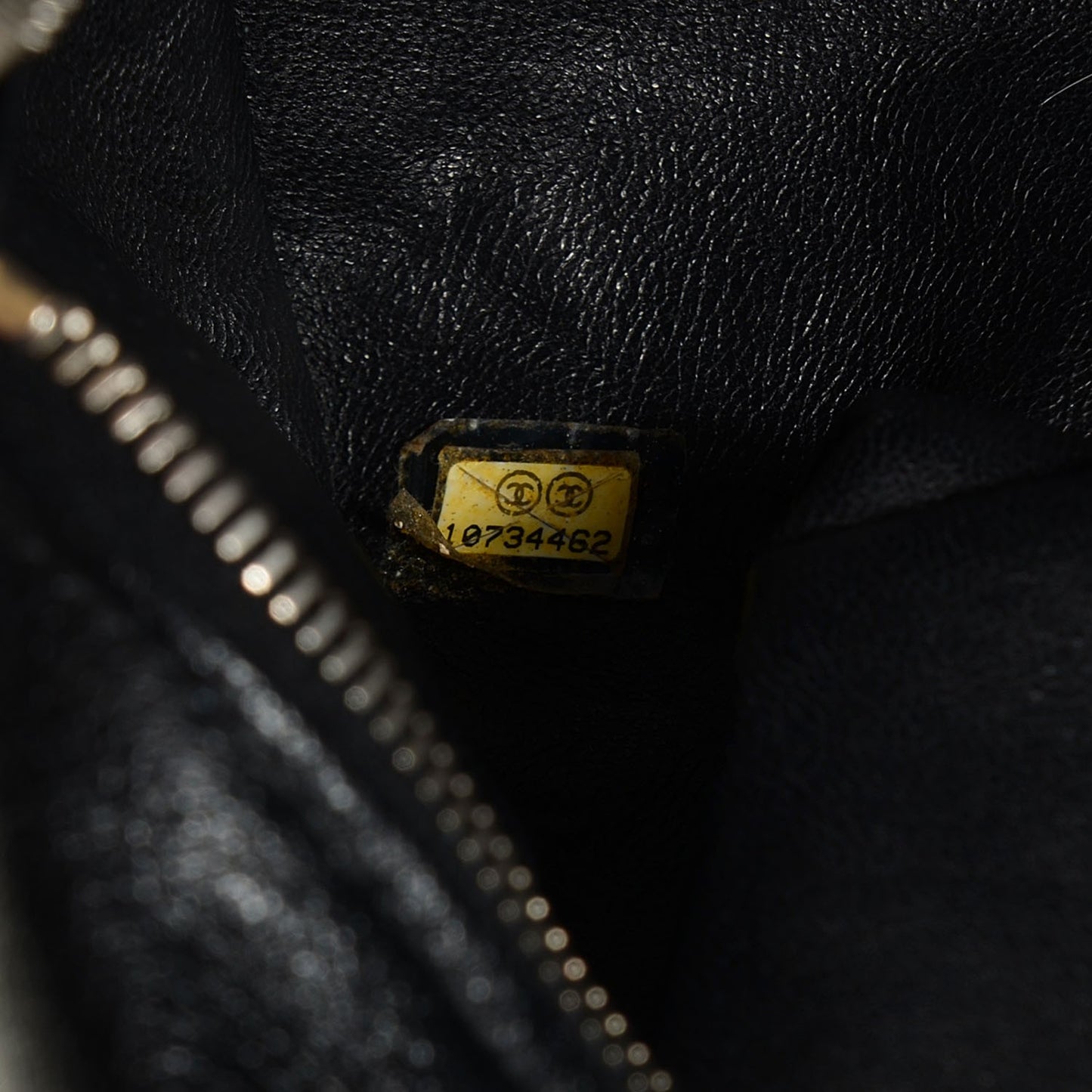 Metallic Deerskin Luxe Ligne Medium Bowler Black