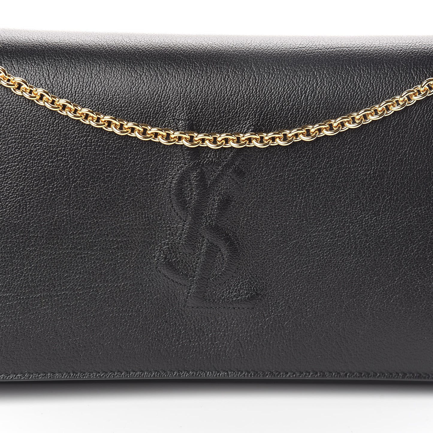 Calfskin Monogram Belle de Jour Chain Clutch Black