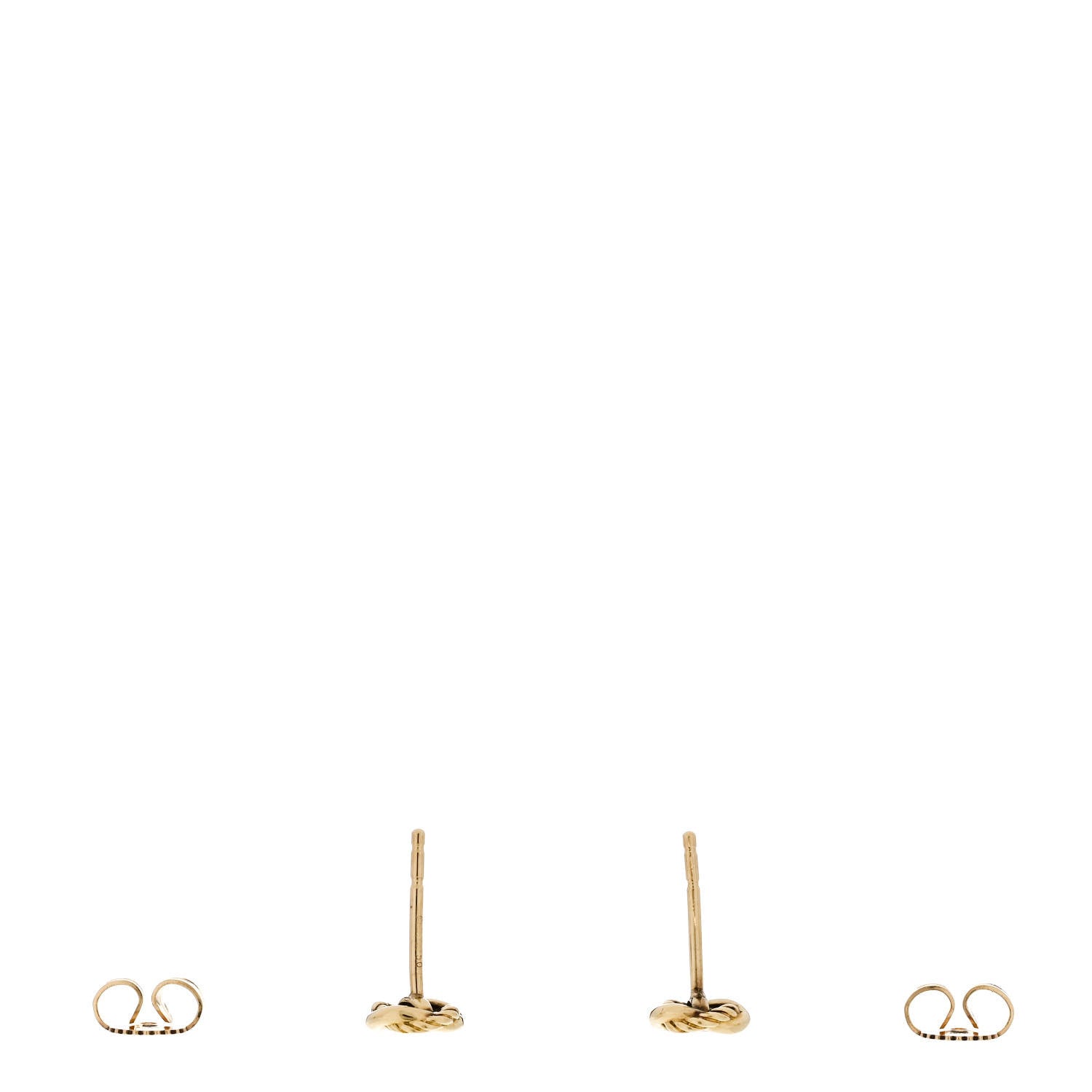 David Yurman 18K Yellow Gold Diamond Infinity Earrings 3 of 4