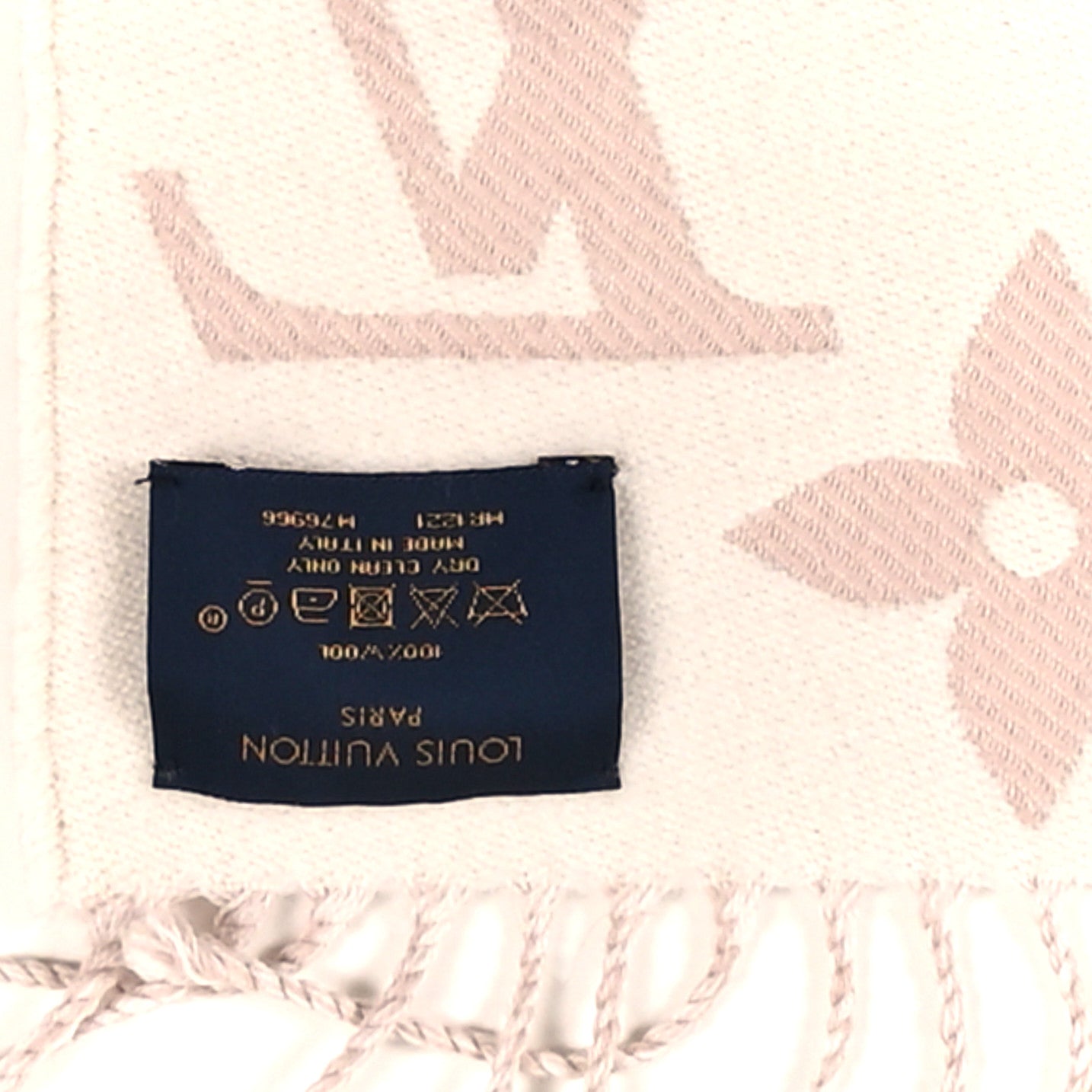 Wool Monogram Simply LV Scarf Beige