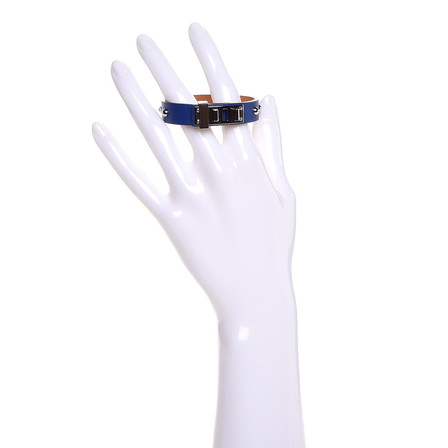Hermes Swift Mini Dog Clous Ronds Bracelet T1 Bleu Electrique 2 of 7