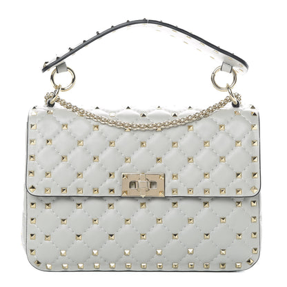 Valentino Garavani Nappa Medium Rockstud Spike Shoulder Bag Opal Grey 1 of 11
