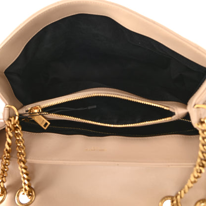 Saint Laurent Calfskin Y Quilted Monogram Medium Loulou Chain Satchel Light Natural 5 of 11