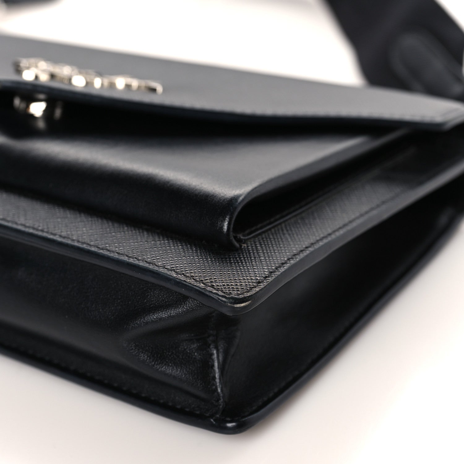 Prada Saffiano City Calf Mini Envelope Bag Black 8 of 8