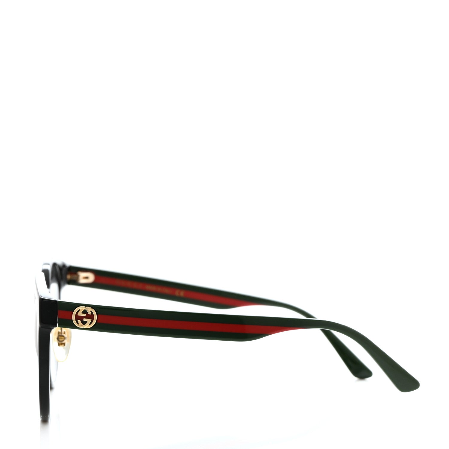 Gucci Acetate GG Web Round Eye Sunglasses GG0416SK Black 3 of 7