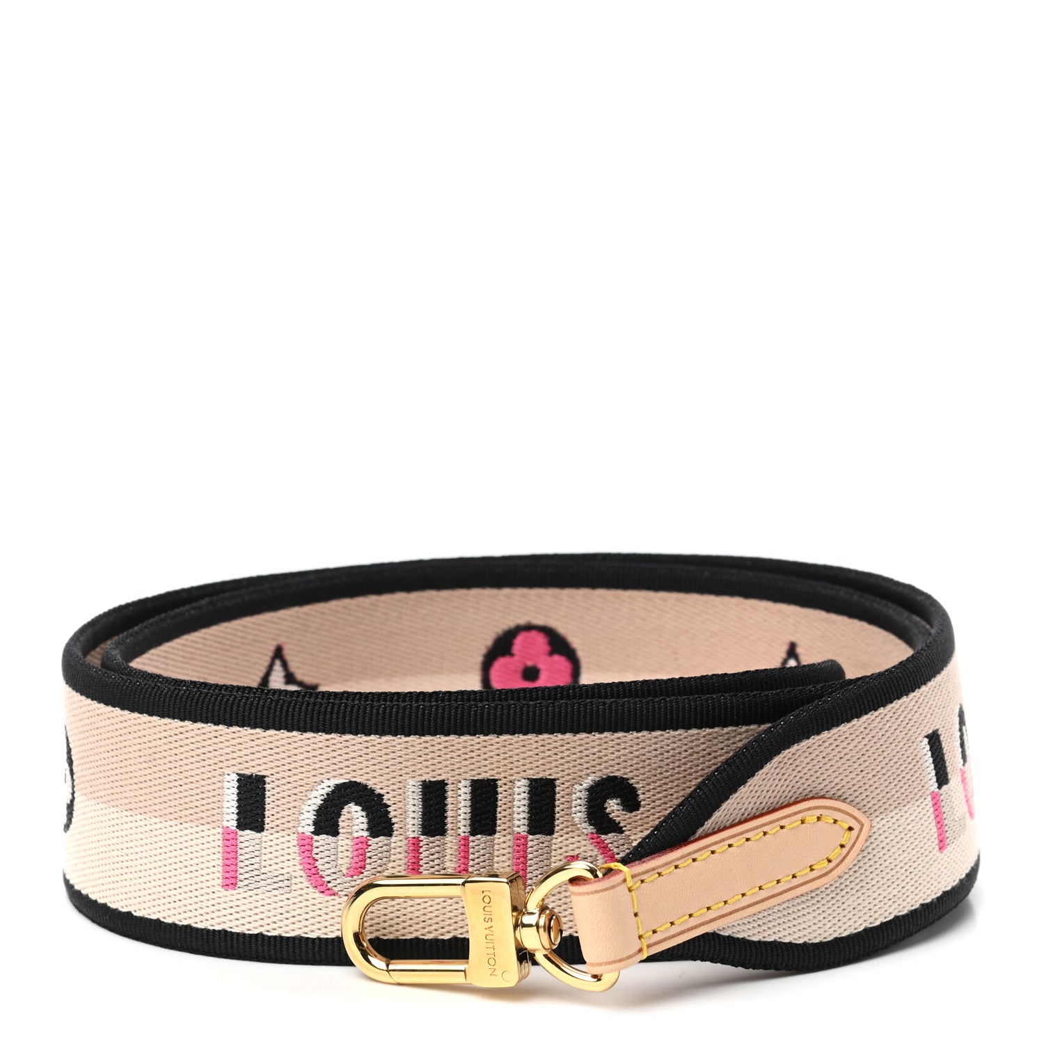 Louis Vuitton Jacquard Speedy Bandouliere 20 Shoulder Strap Black 1 of 3