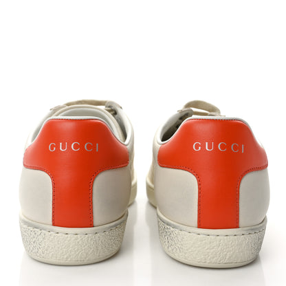 Gucci X DISNEY Miro Soft Calfskin Mickey Mouse Print Womens Ace Sneakers 37.5 Ivory Deep Orange 5 of 11