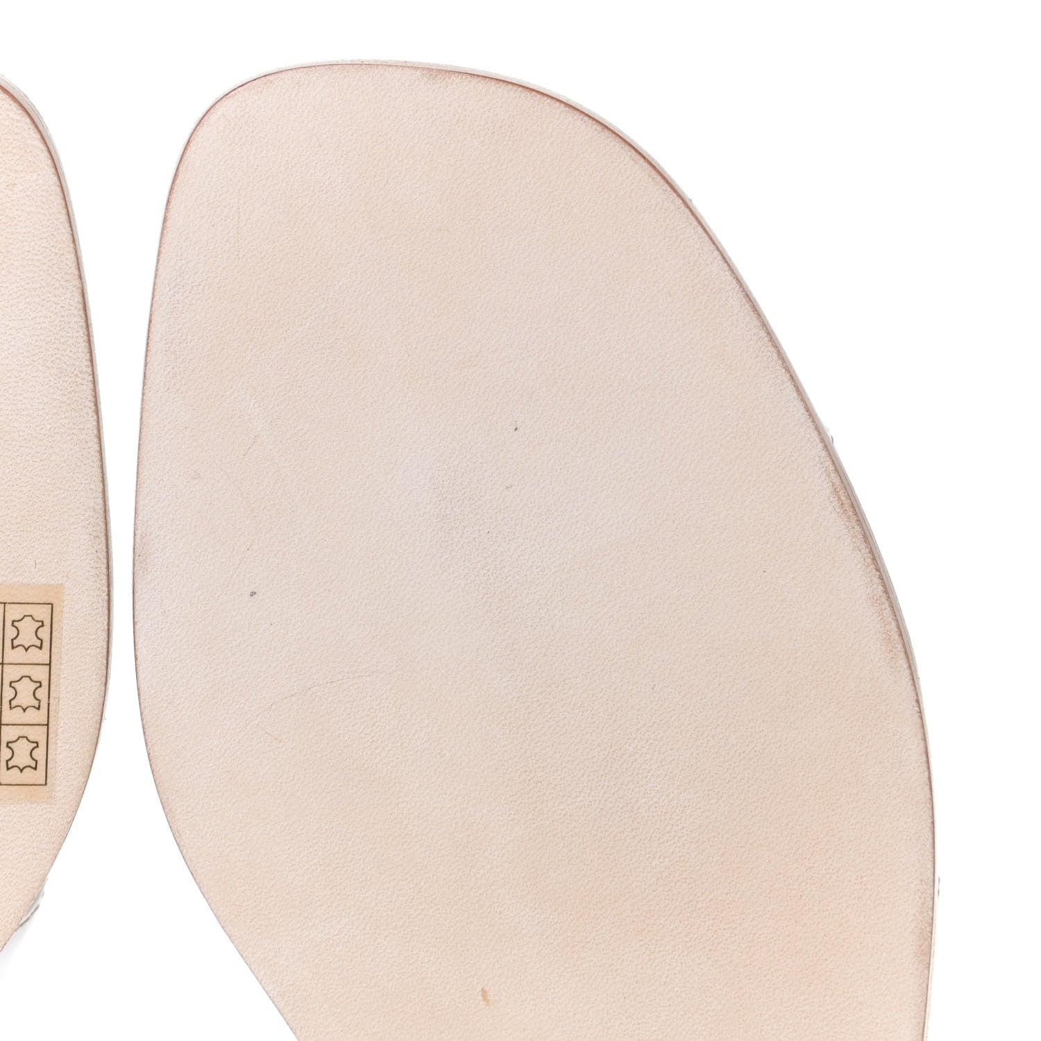 Hermes Box Calfskin Oran Sandals 37 White 8 of 11