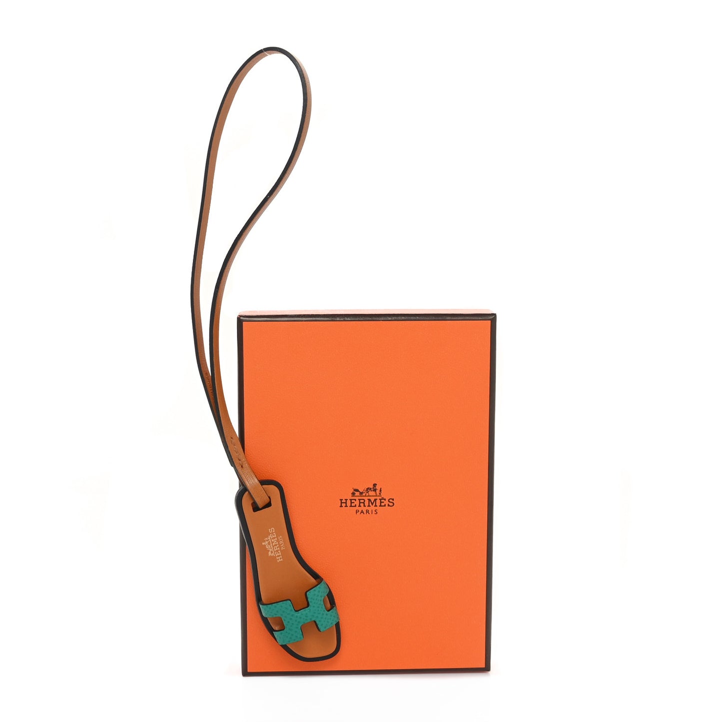 Epsom Butler Calfskin Hunter Oran Nano Bag Charm Vert Jade
