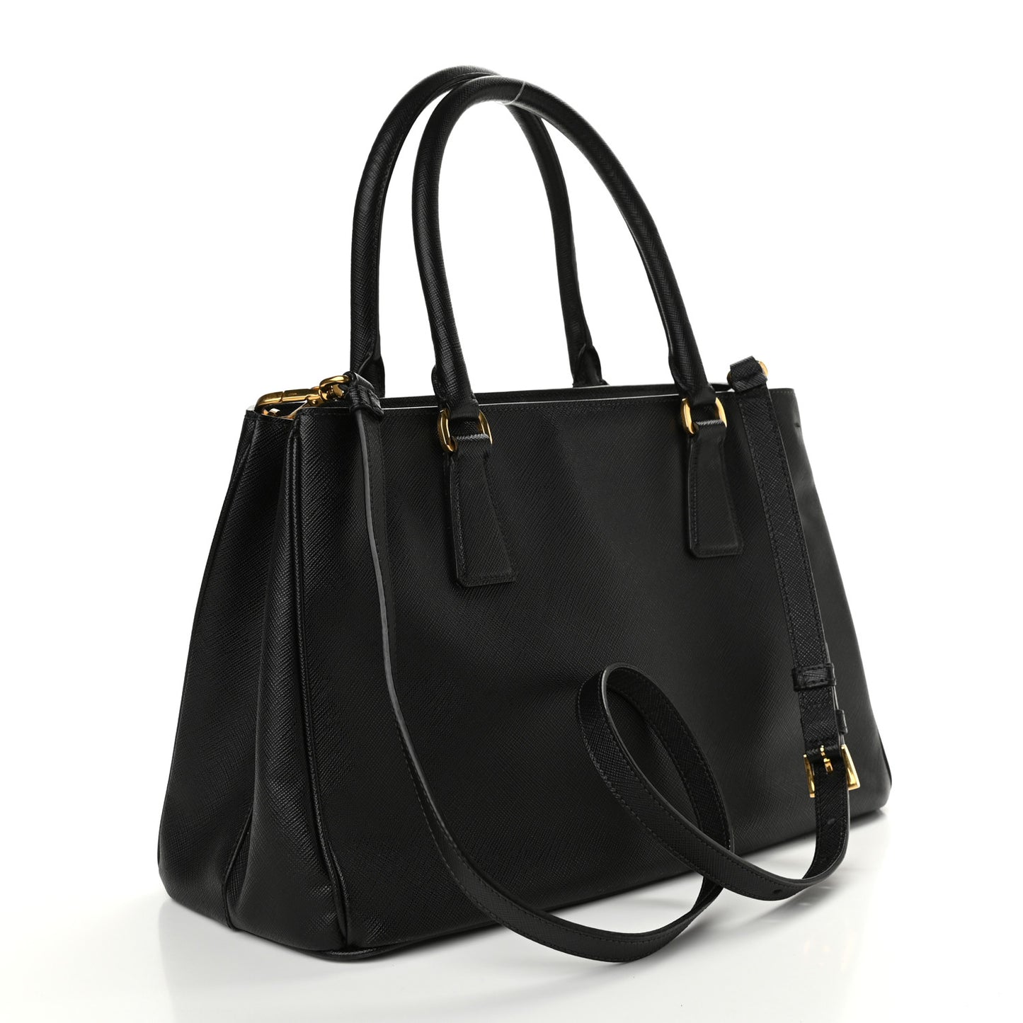 Saffiano Lux Medium Tote Black
