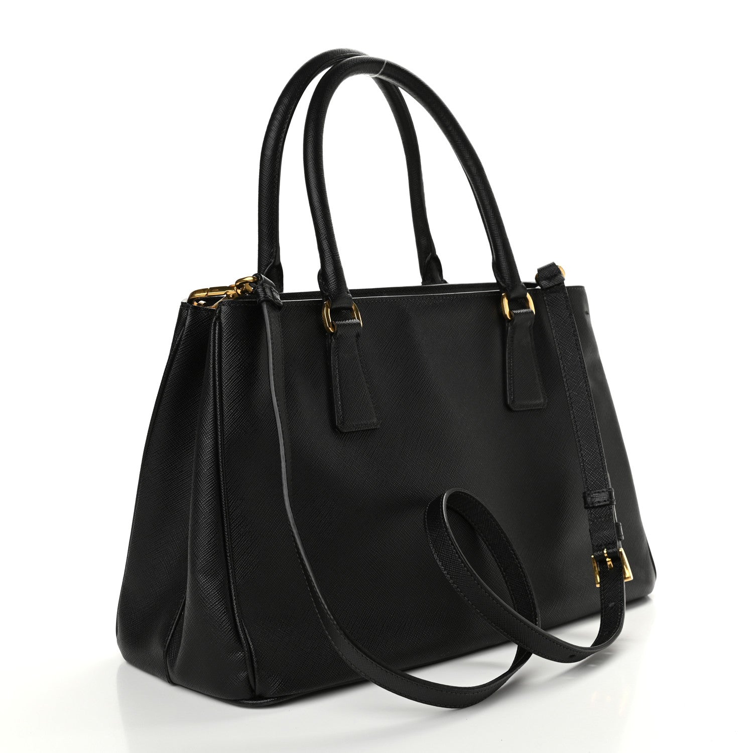 Prada Saffiano Lux Medium Tote Black 2 of 11