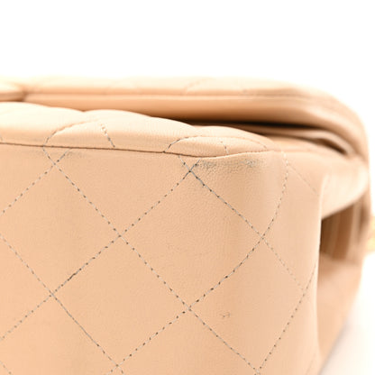 Chanel Lambskin Quilted Jumbo Double Flap Beige 19 of 21