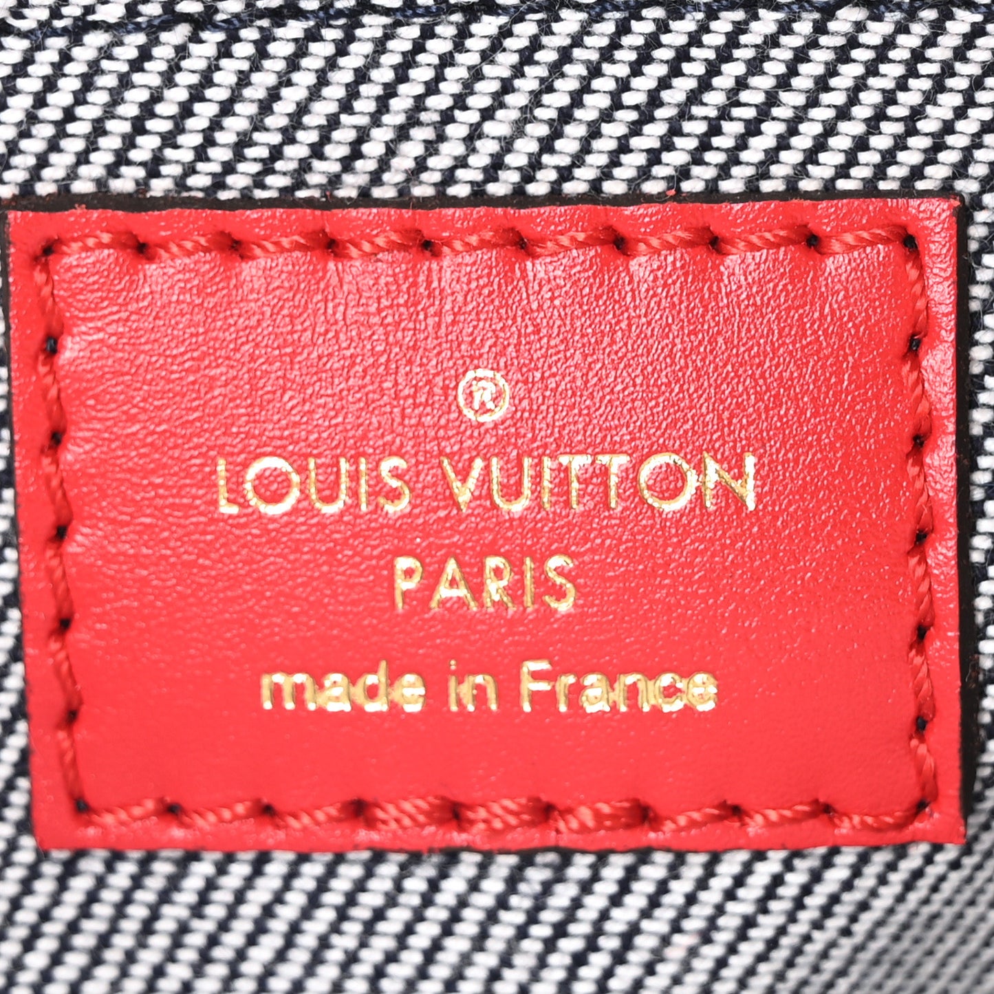 Denim Damier Monogram Patchwork Multi Pochette Accessories Blue Rouge