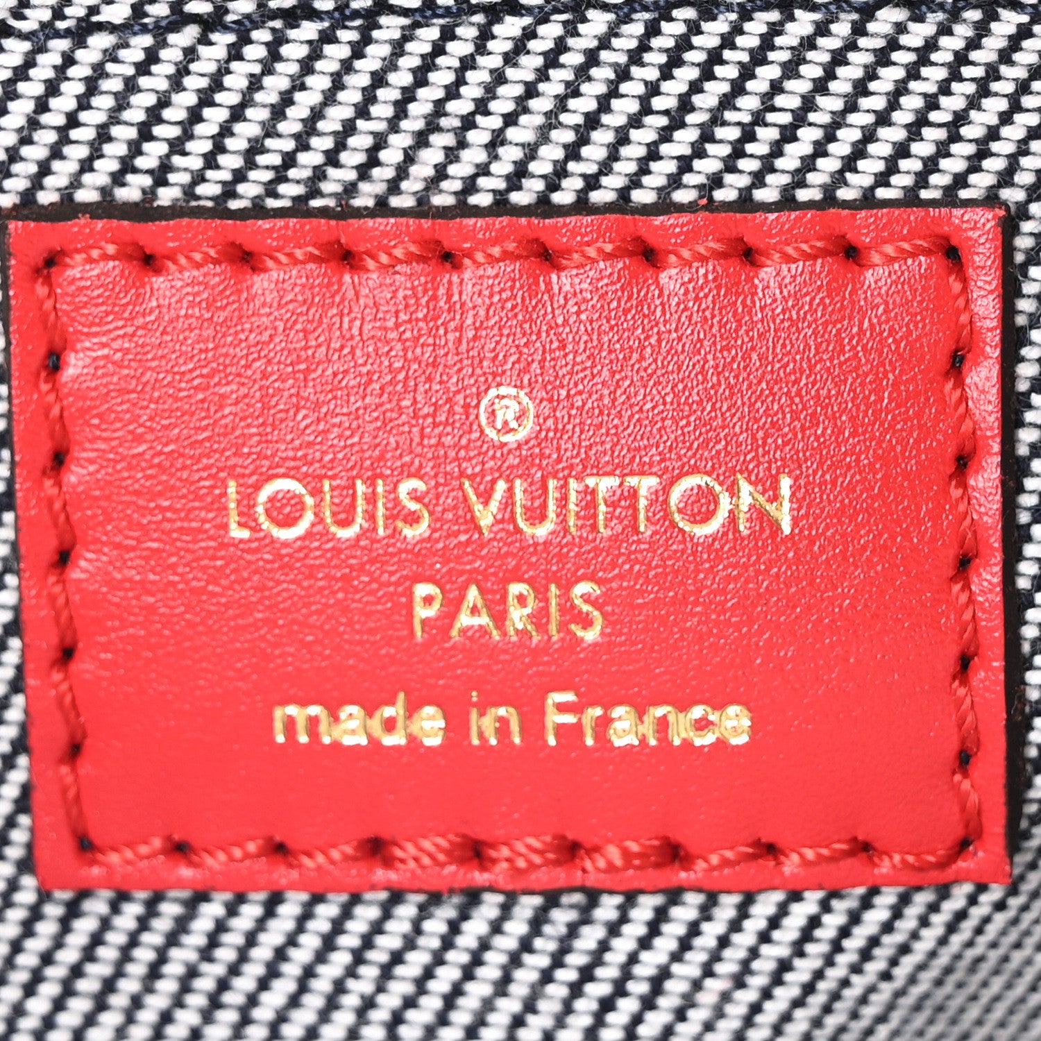 Louis Vuitton Denim Damier Monogram Patchwork Multi Pochette Accessories Blue Rouge 6 of 11