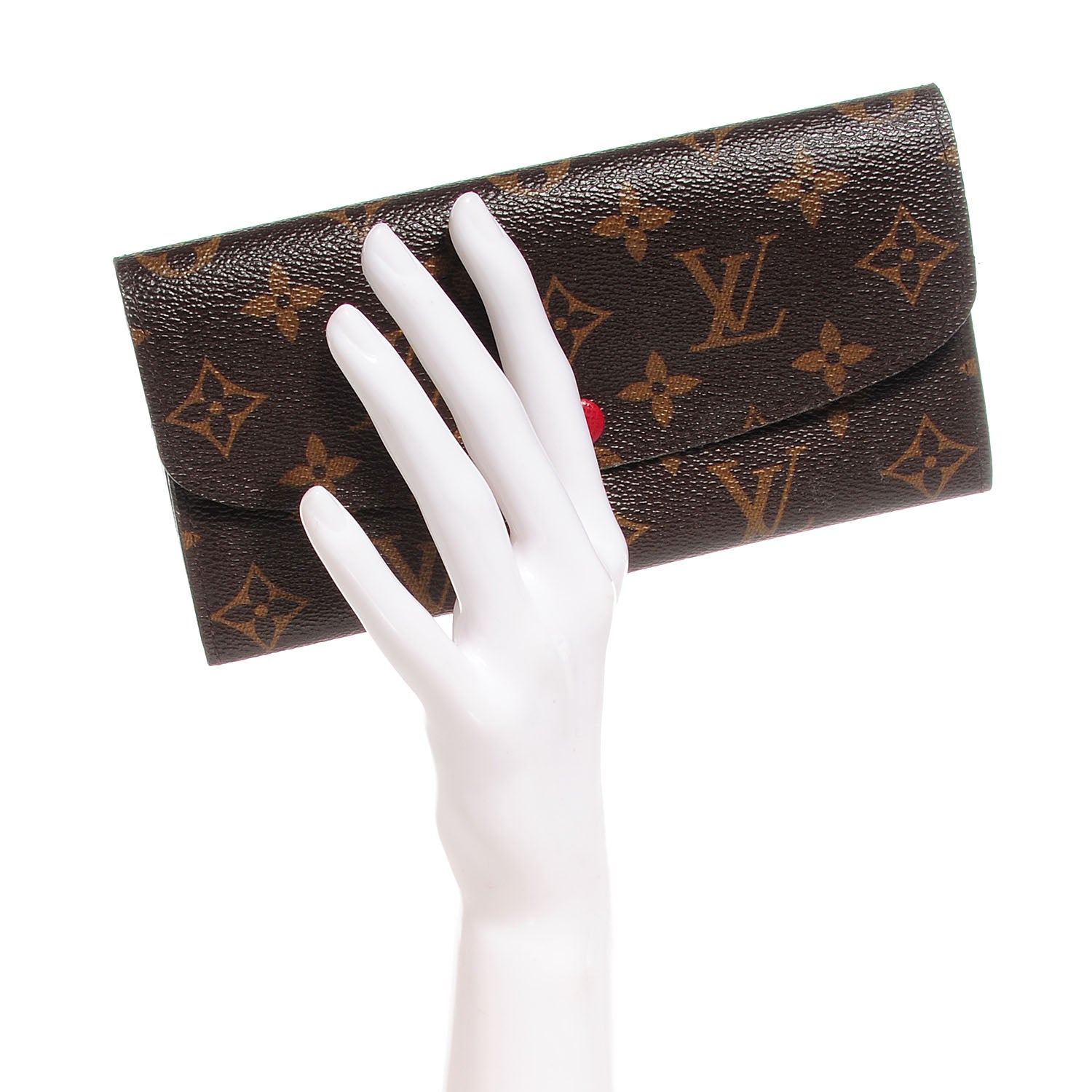 Louis Vuitton Monogram Emilie Wallet Red 2 of 7