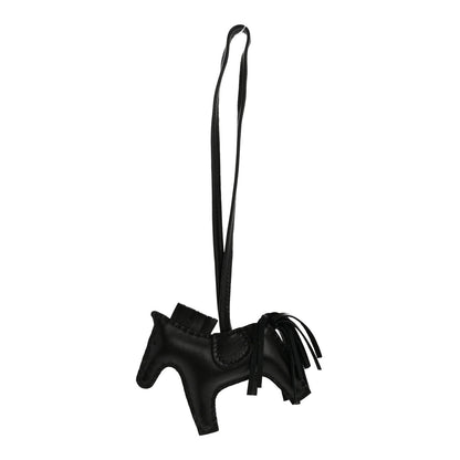 Hermes Milo Lambskin Matte Alligator Touch Grigri Rodeo Horse Bag Charm PM So Black 1 of 3
