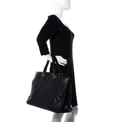 Chanel Soft Caviar Quilted CC Timeless Tote Black 2 of 9