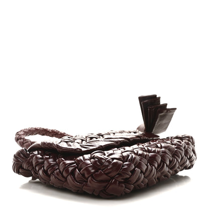 Bottega Veneta Calfskin Foulard Intreccio Kalimero Citta Shoulder Bag Barolo 4 of 10