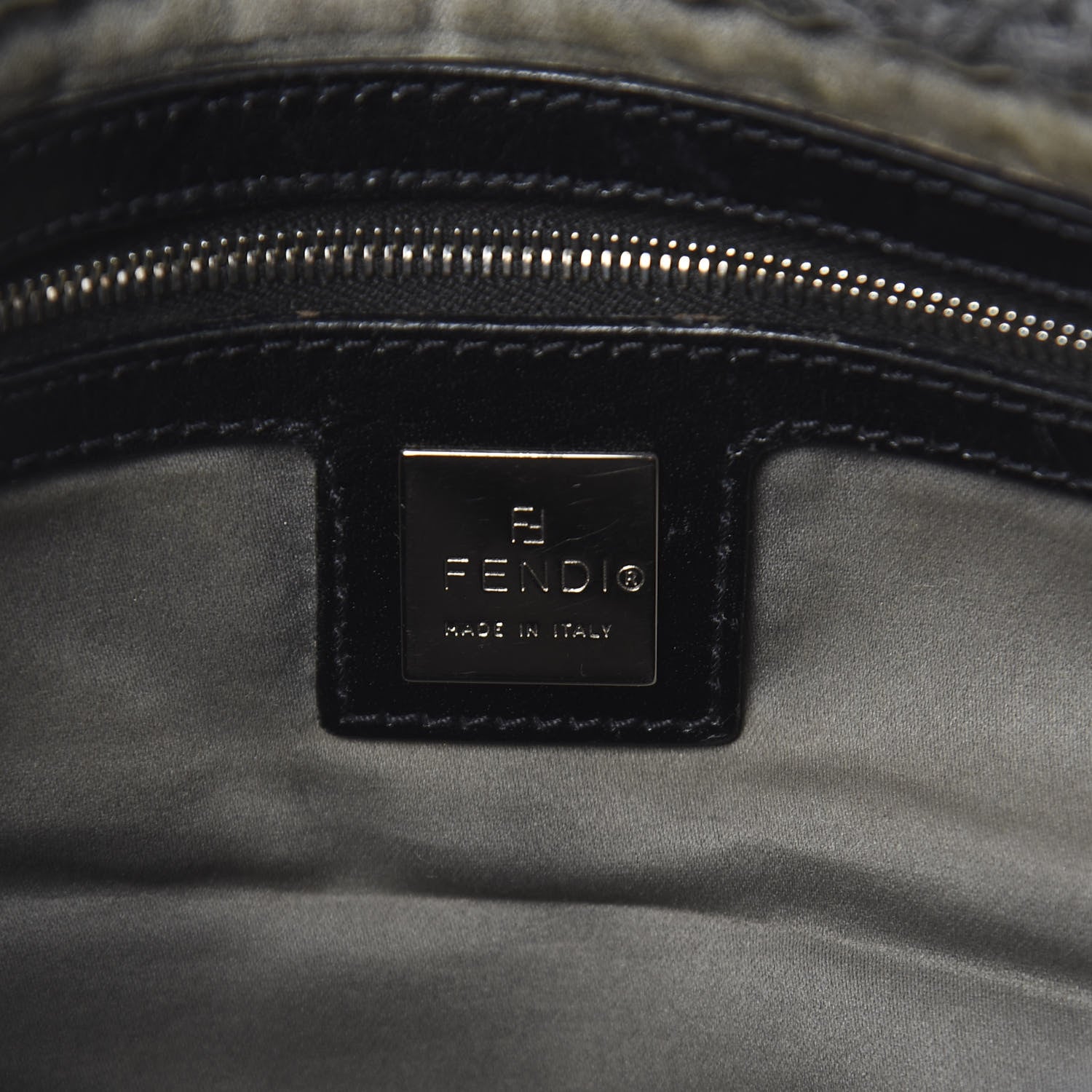 Fendi Woven Knit Baguette Grey 7 of 14