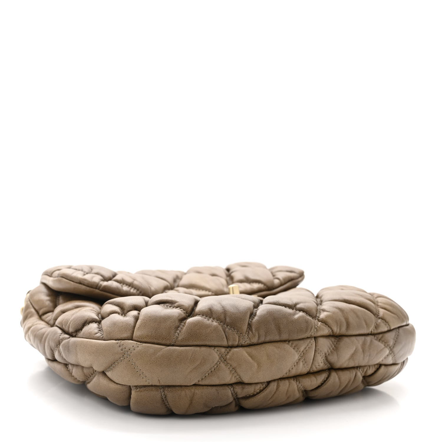 Chanel Lambskin Bubble Quilt Flap Brown 4 of 10