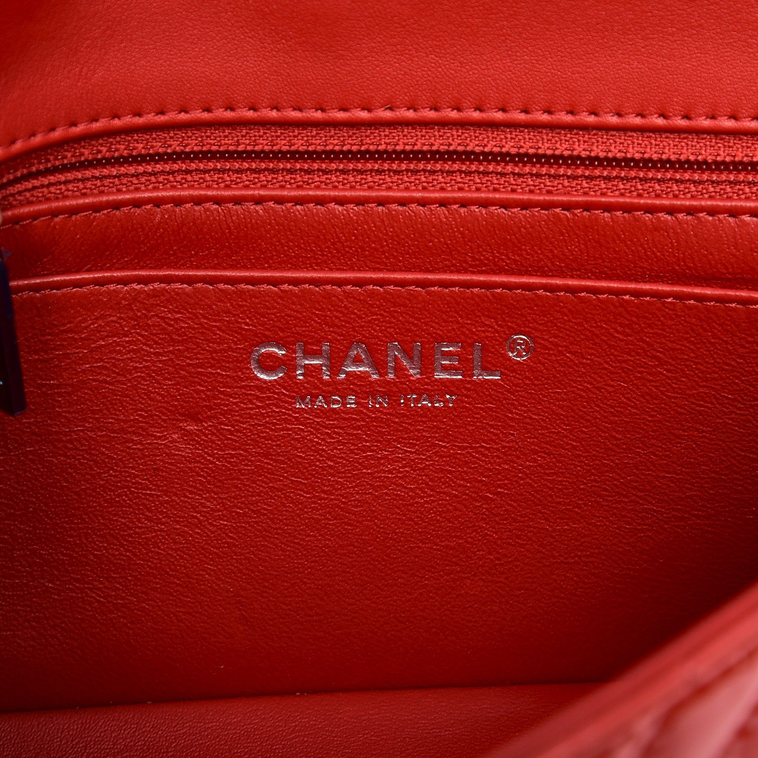 Chanel Patent Chevron Quilted Mini Rectangular Flap Red 6 of 11