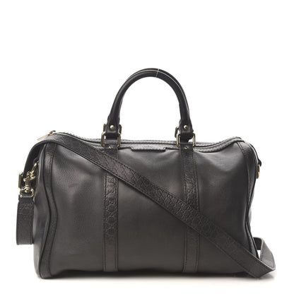 Gucci Calfskin Microguccissima Trim Medium Boston Black 1 of 9