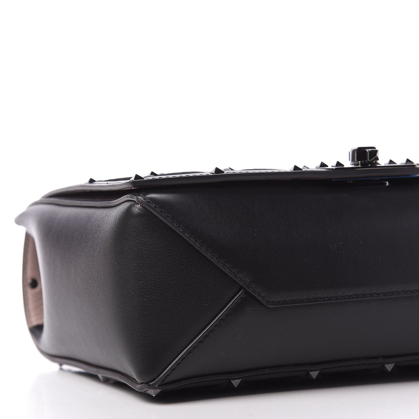 Smooth Calfskin Quilted Beehive Shoulder Bag Black