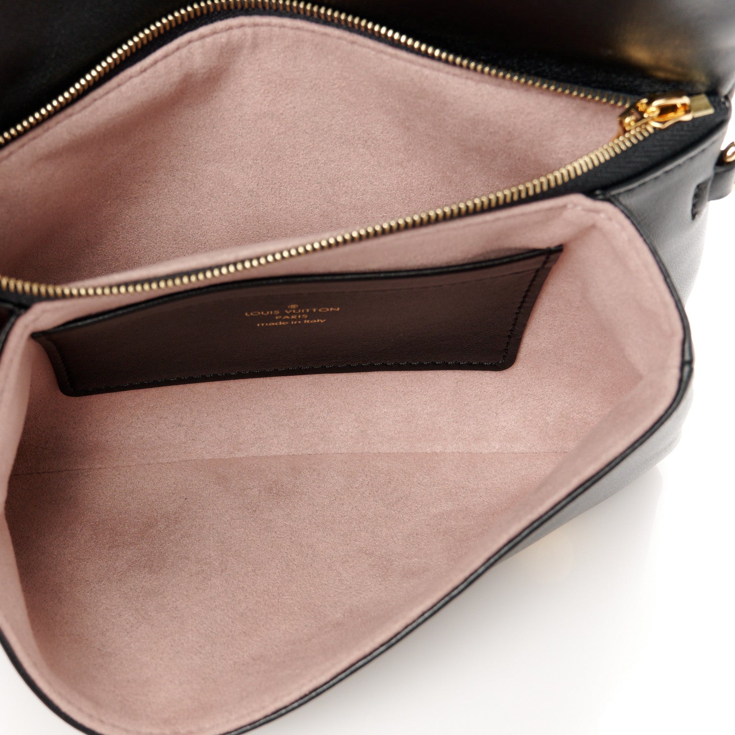 Louis Vuitton Lambskin Embossed Monogram Pochette Coussin Black 4 of 8
