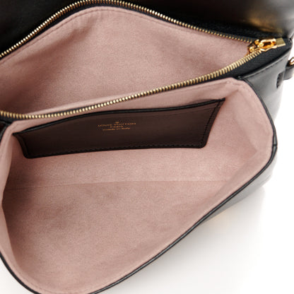 Louis Vuitton Lambskin Embossed Monogram Pochette Coussin Black 4 of 8