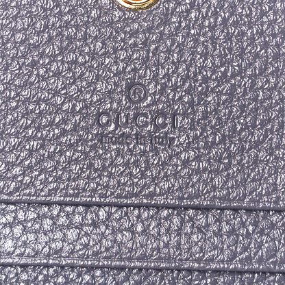 Gucci Grainy Calfskin Zumi Chain Card Case Wallet Dusty Grey 5 of 5