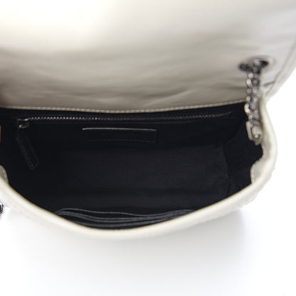 Saint Laurent Crinkled Calfskin Matelasse Monogram Niki Chain Wallet Crema Soft 4 of 9