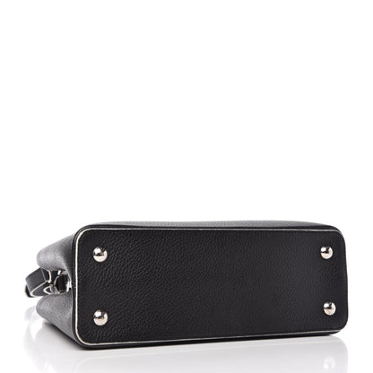Louis Vuitton Taurillon Stitched Capucines PM Black 3 of 10
