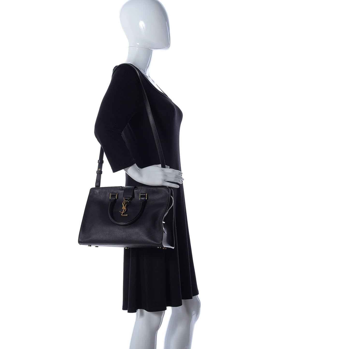 Smooth Calfskin Small Monogram Cabas Black