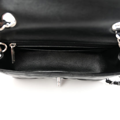 Chanel Lambskin Quilted Mini Rectangular Flap Black 4 of 14