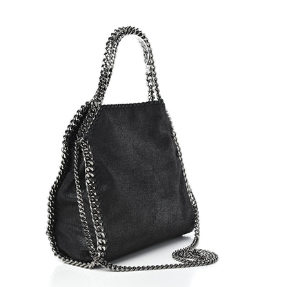Stella McCartney Shaggy Deer Mini Falabella Fold Over Tote Black 3 of 10