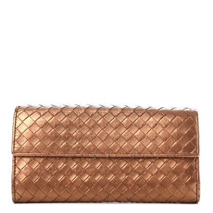 Bottega Veneta Nappa Intrecciato Continental Wallet New Bronze 1 of 8