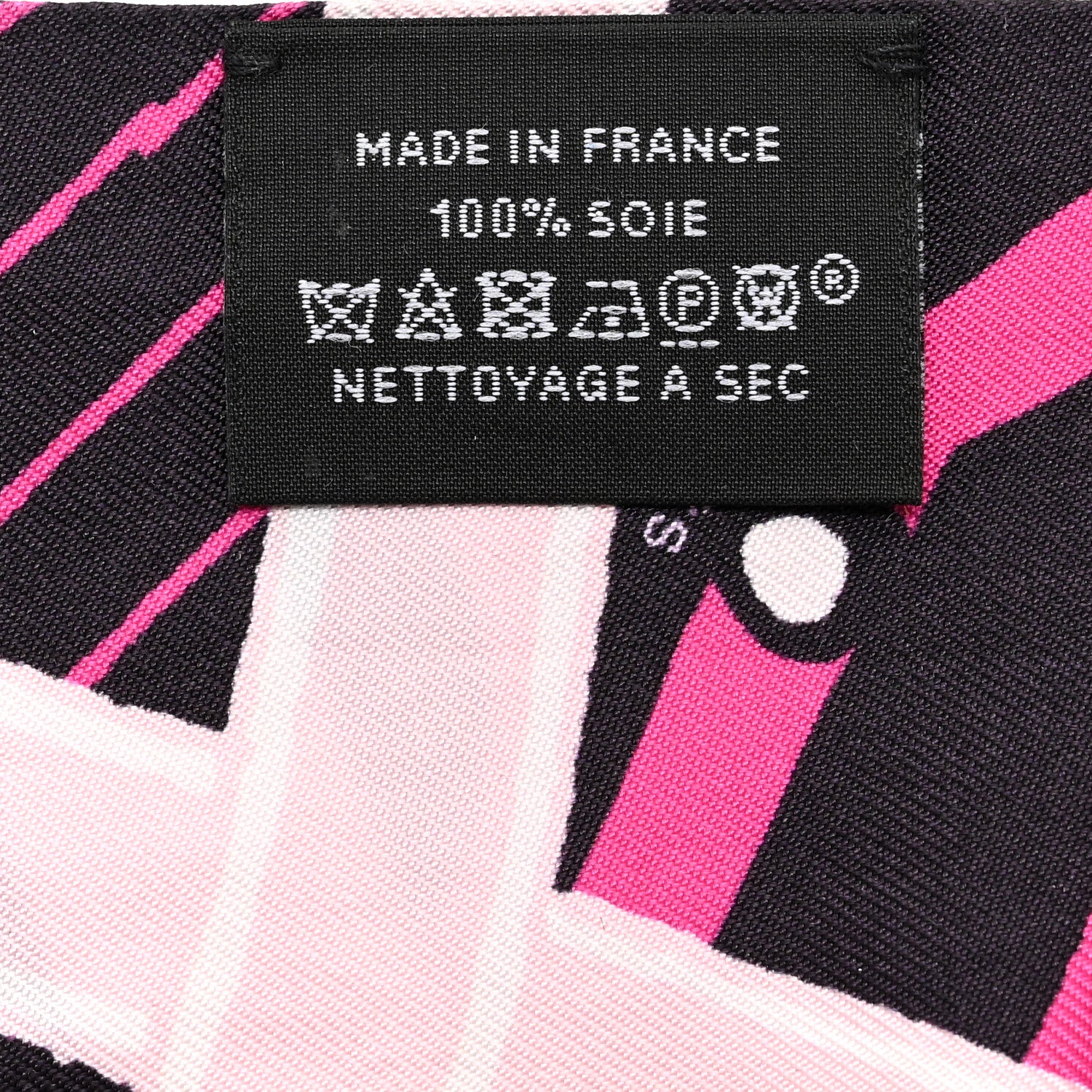 Hermes Silk Jeu de Soie Uniforme Twilly Rose Vif Black Rose 2 of 4