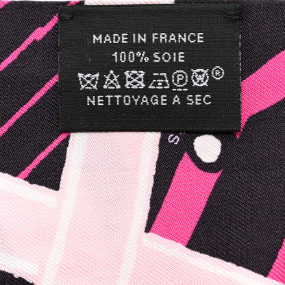 Hermes Silk Jeu de Soie Uniforme Twilly Rose Vif Black Rose 2 of 4