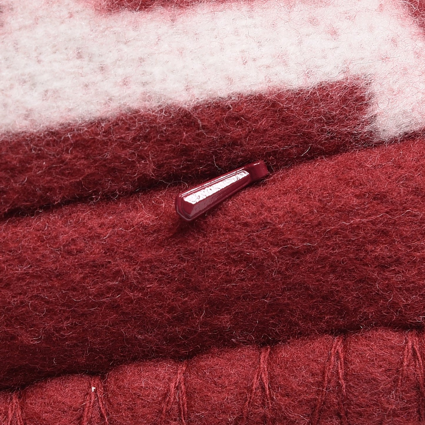 Wool Cashmere Avalon III Pillow PM Ecru Rouge