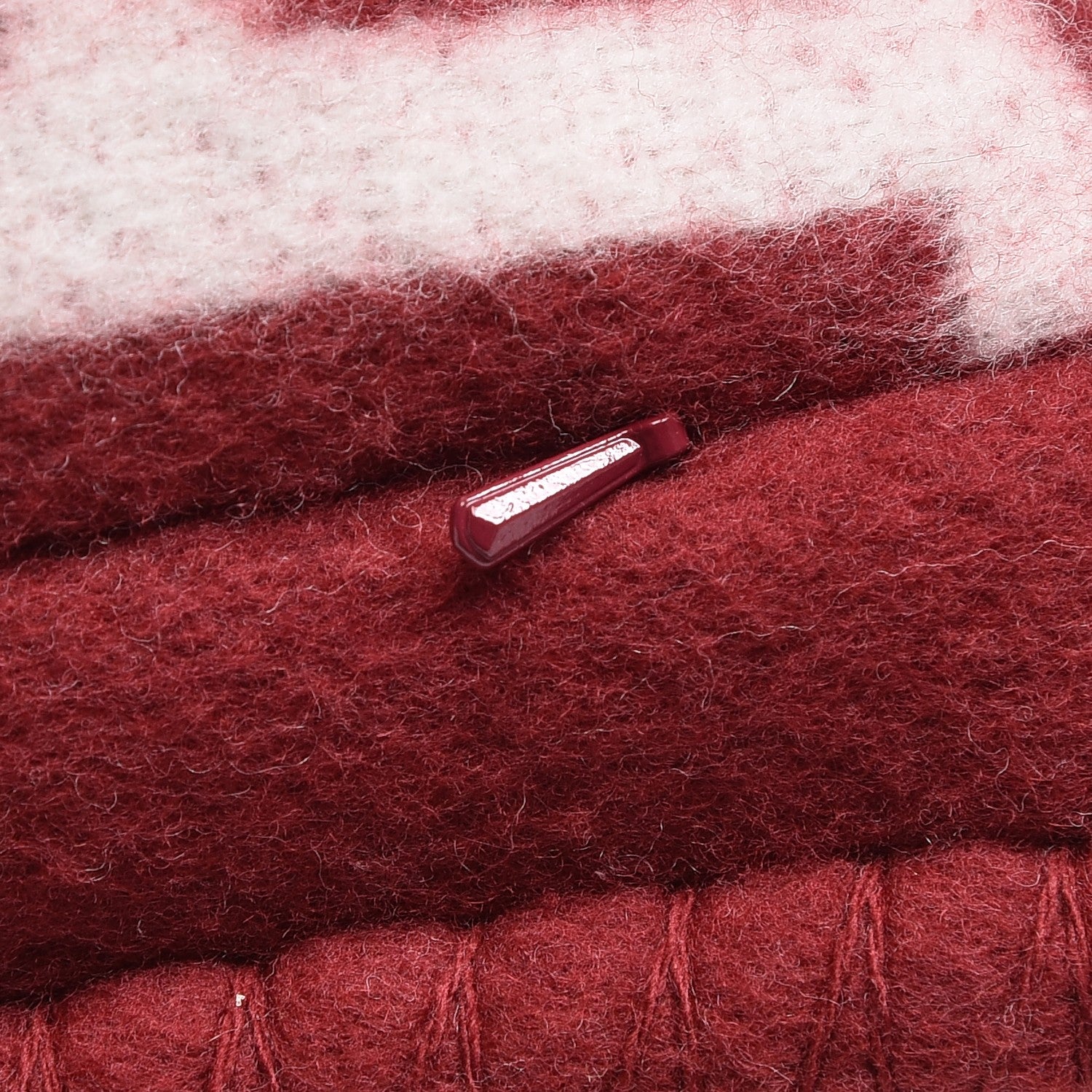 Hermes Wool Cashmere Avalon III Pillow PM Ecru Rouge 4 of 6