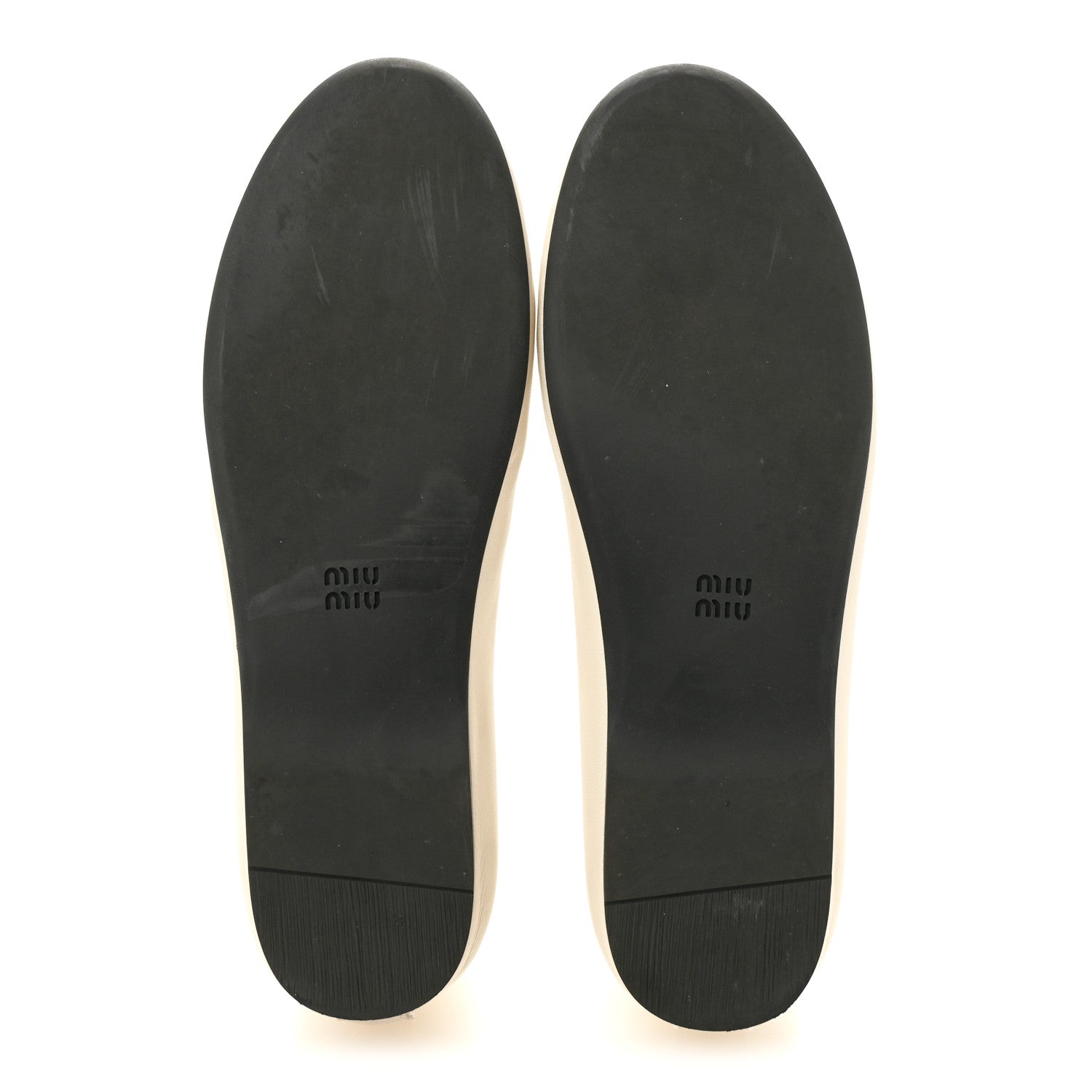 Miu Miu Nappa Womens Elan Bow Ballerina Flats 36 Avorio 6 of 9