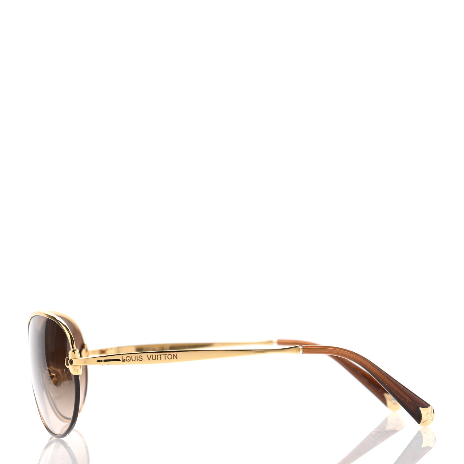 Louis Vuitton Metal Mimosa Sunglasses Z0378U Gold 3 of 8