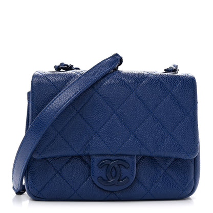 Chanel Caviar Quilted Incognito Mini Square Flap Dark Blue 1 of 13