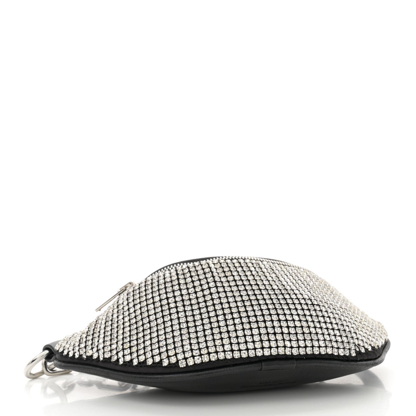 Rhinestone Mesh Mini Attica Belt Bag Black